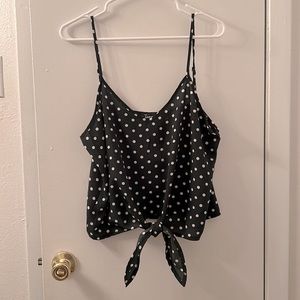 Green Polka Dot Shein Blouse
